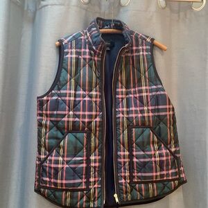 Plaid vest. J crew size med